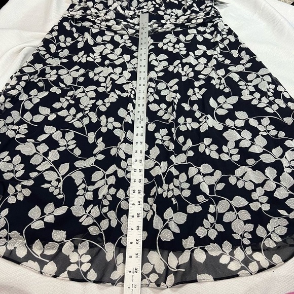 Jessica Howard Blue‎ White Floral Chiffon Knee Length Dress - Picture 9 of 10